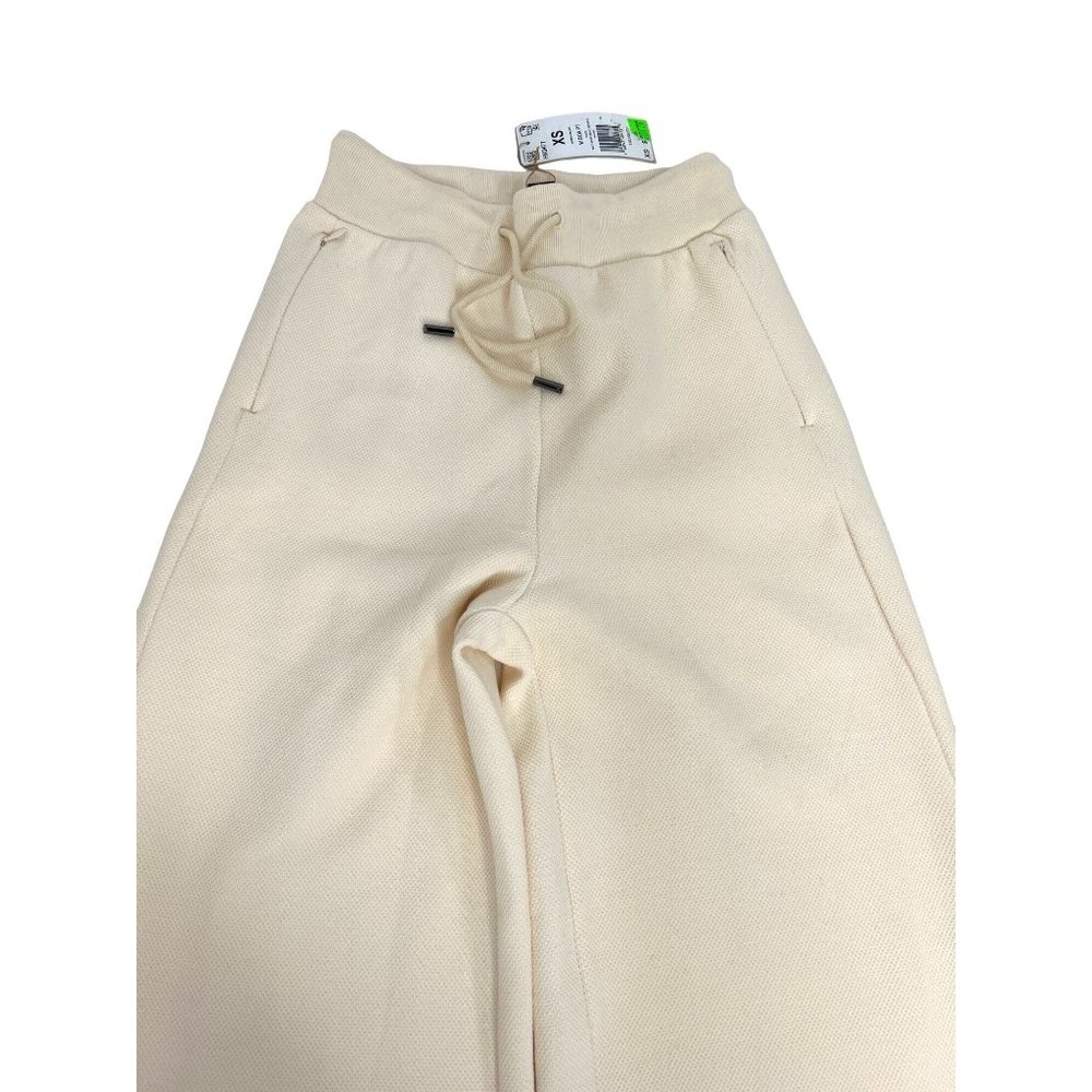 Adidas Badge of Sport Wide Leg Women’s Waffle Sweatpants XS Ecru HK0477 Logo - Picture 15 of 15